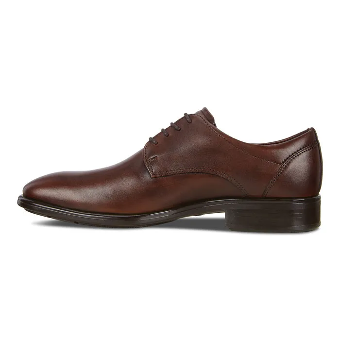 Mens Ecco City Tray Plain Toe Cognac