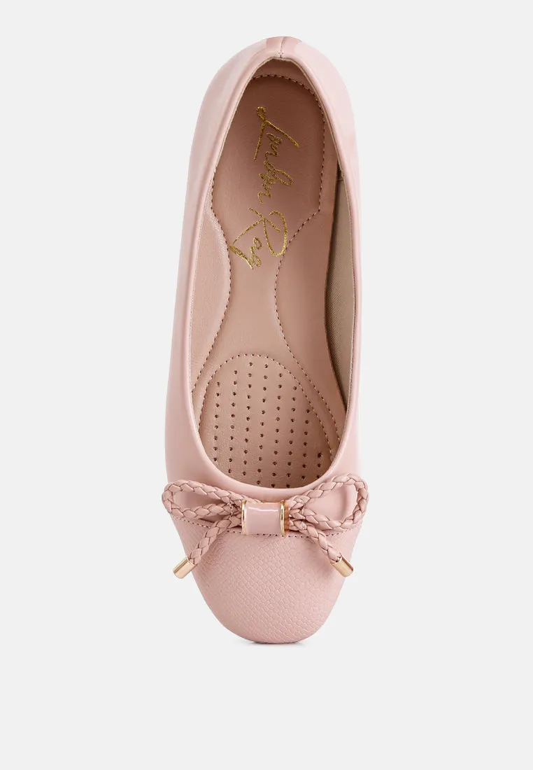 Moi Metallic Embellished Flat Ballerinas