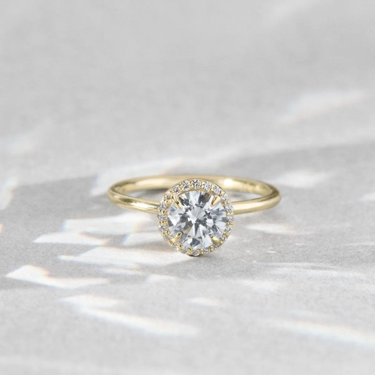 Pave Diamond Halo Ring Mount