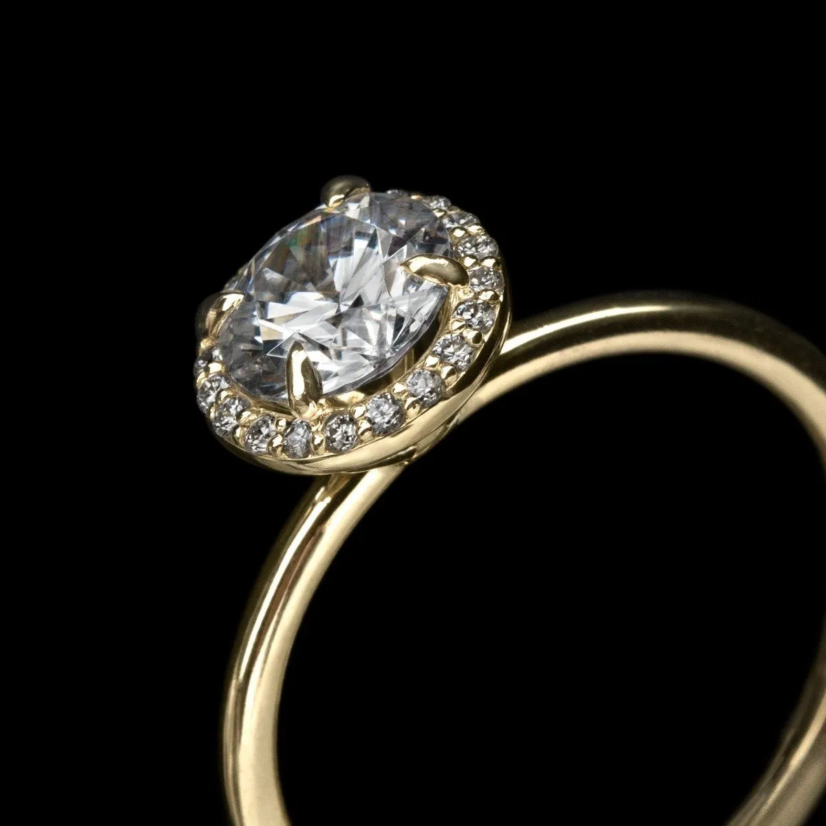 Pave Diamond Halo Ring Mount