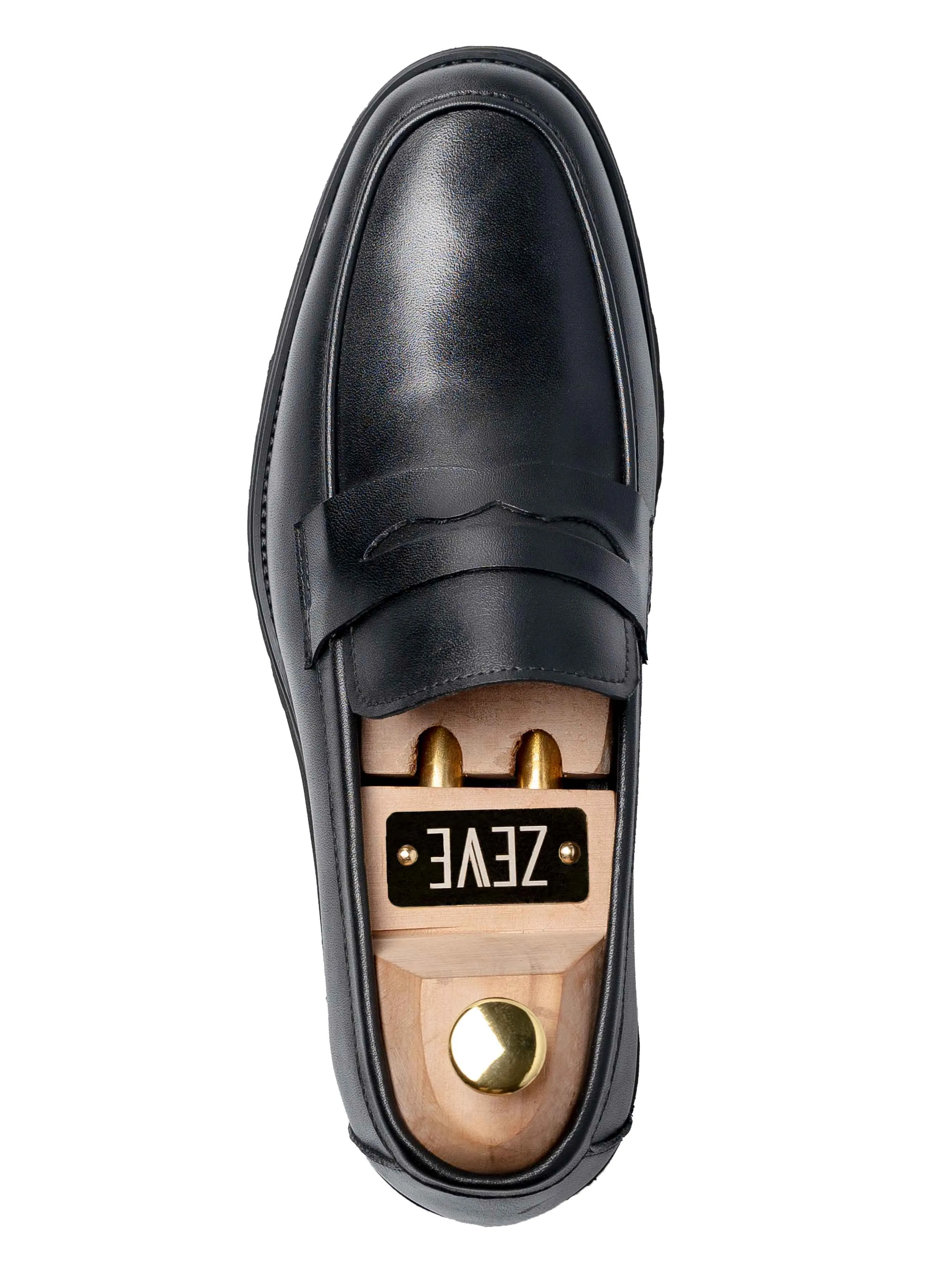 Penny Loafer - Black Leather (Eva Combat)