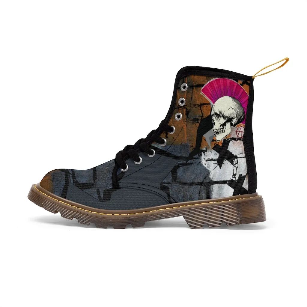 Punk grunge Men's Canvas Boots