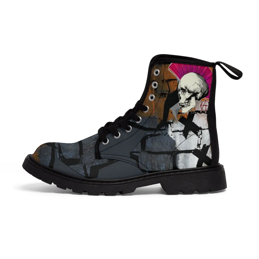 Punk grunge Men's Canvas Boots