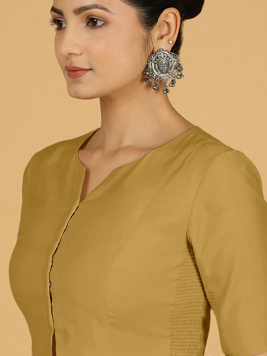 Rekha x Rozaana | Long Saree Blouse in Dijon Mustard