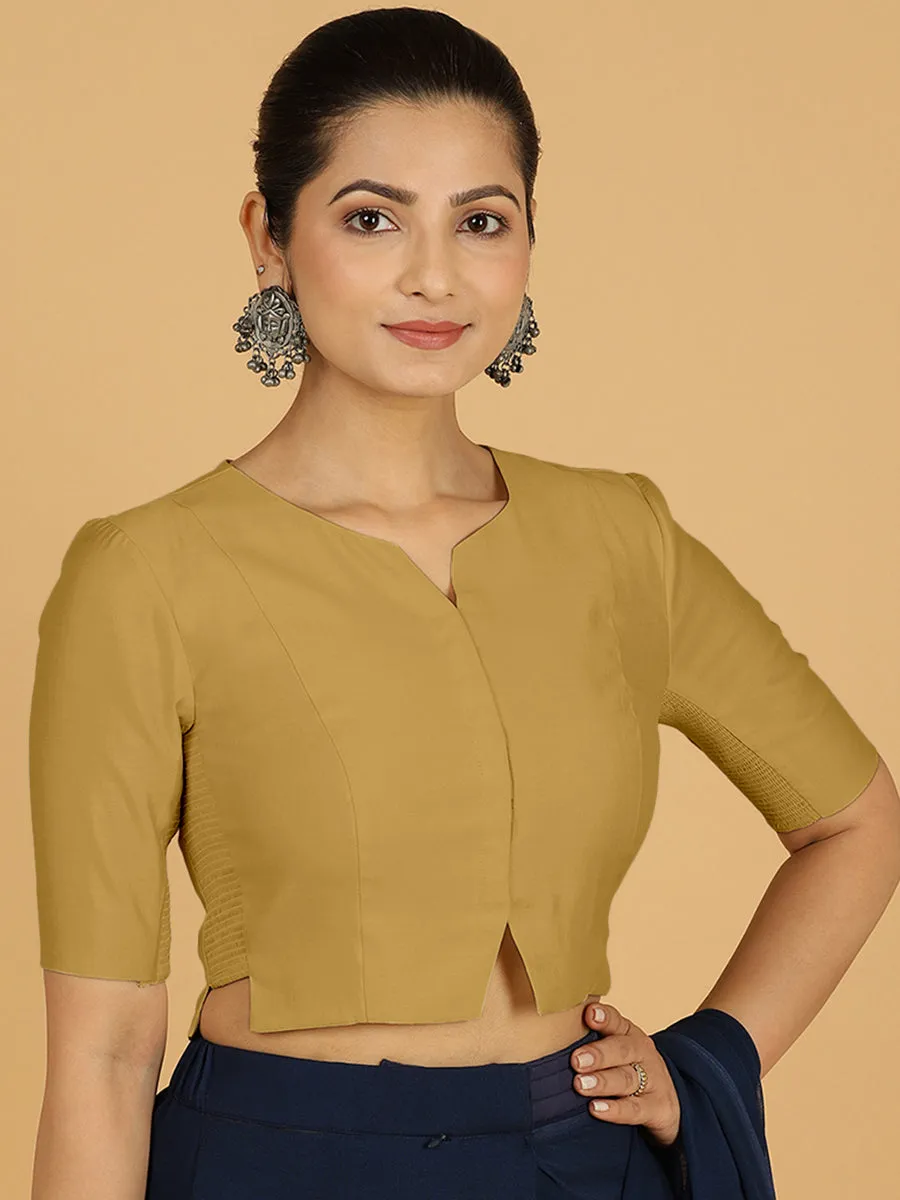 Rekha x Rozaana | Long Saree Blouse in Dijon Mustard