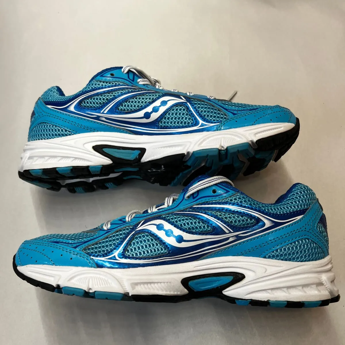 SAUCONY Women's Grid Cohesion 7 -Blue/White- Running Shoe Size 7.5M - Preowned