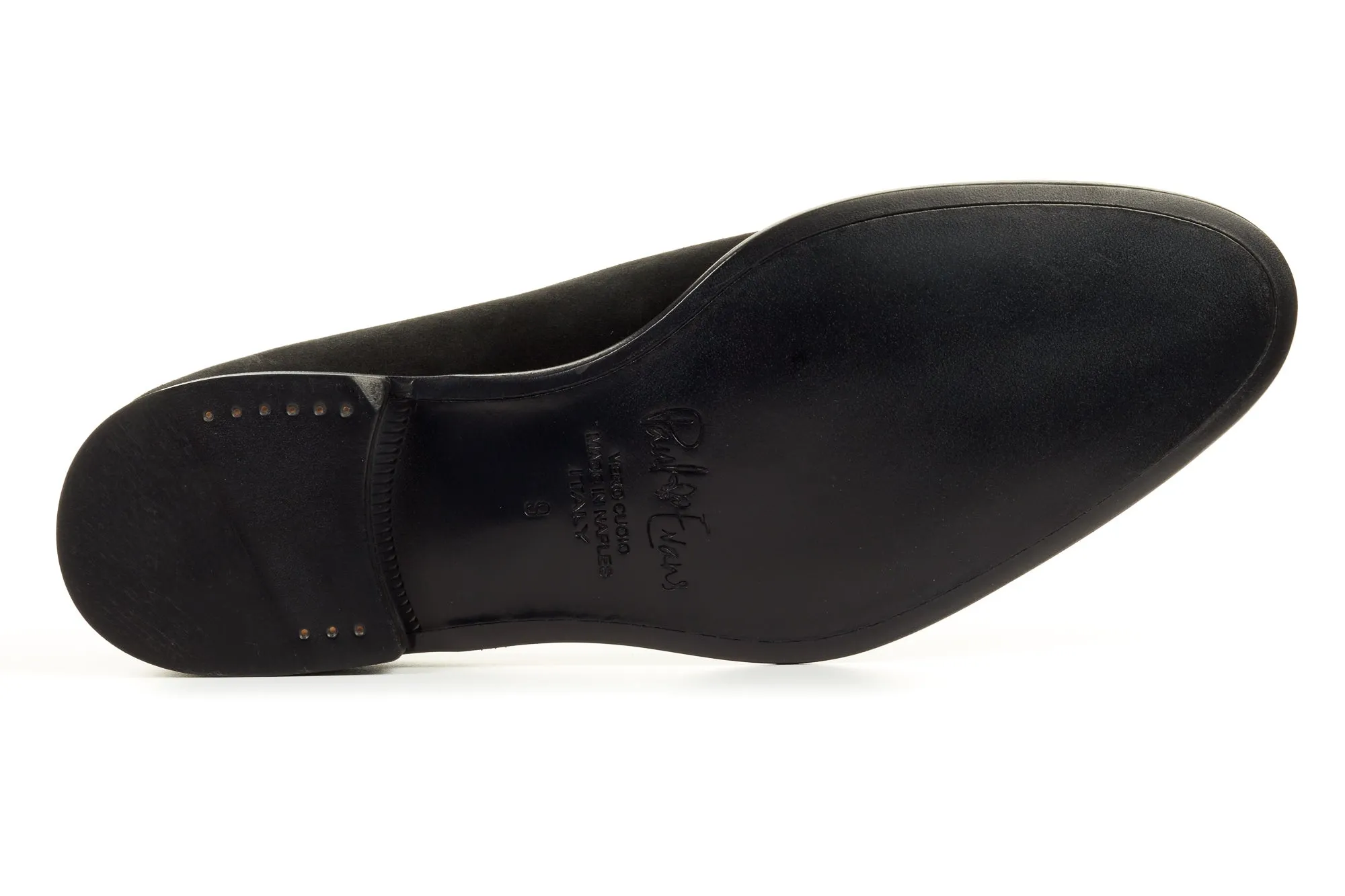 The Chaplin Tassel Loafer - Nero Suede