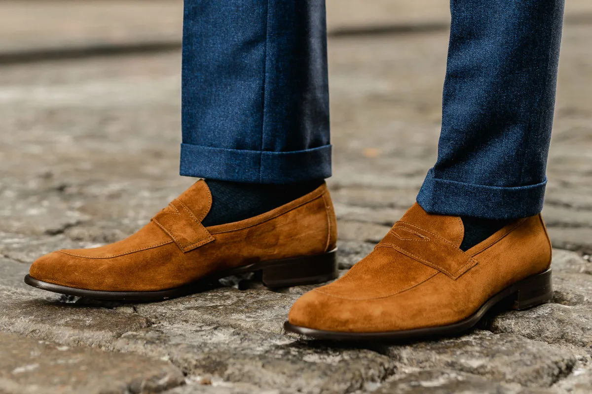 The Stewart Penny Loafer - Cacao Suede