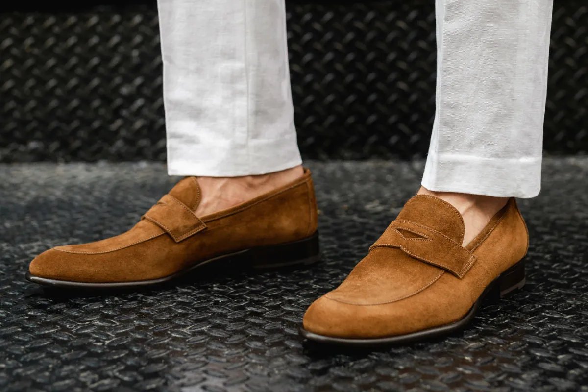 The Stewart Penny Loafer - Cacao Suede