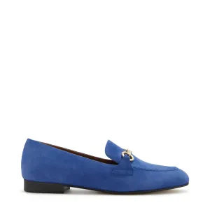 Vendôme Fleur blue suede loafers