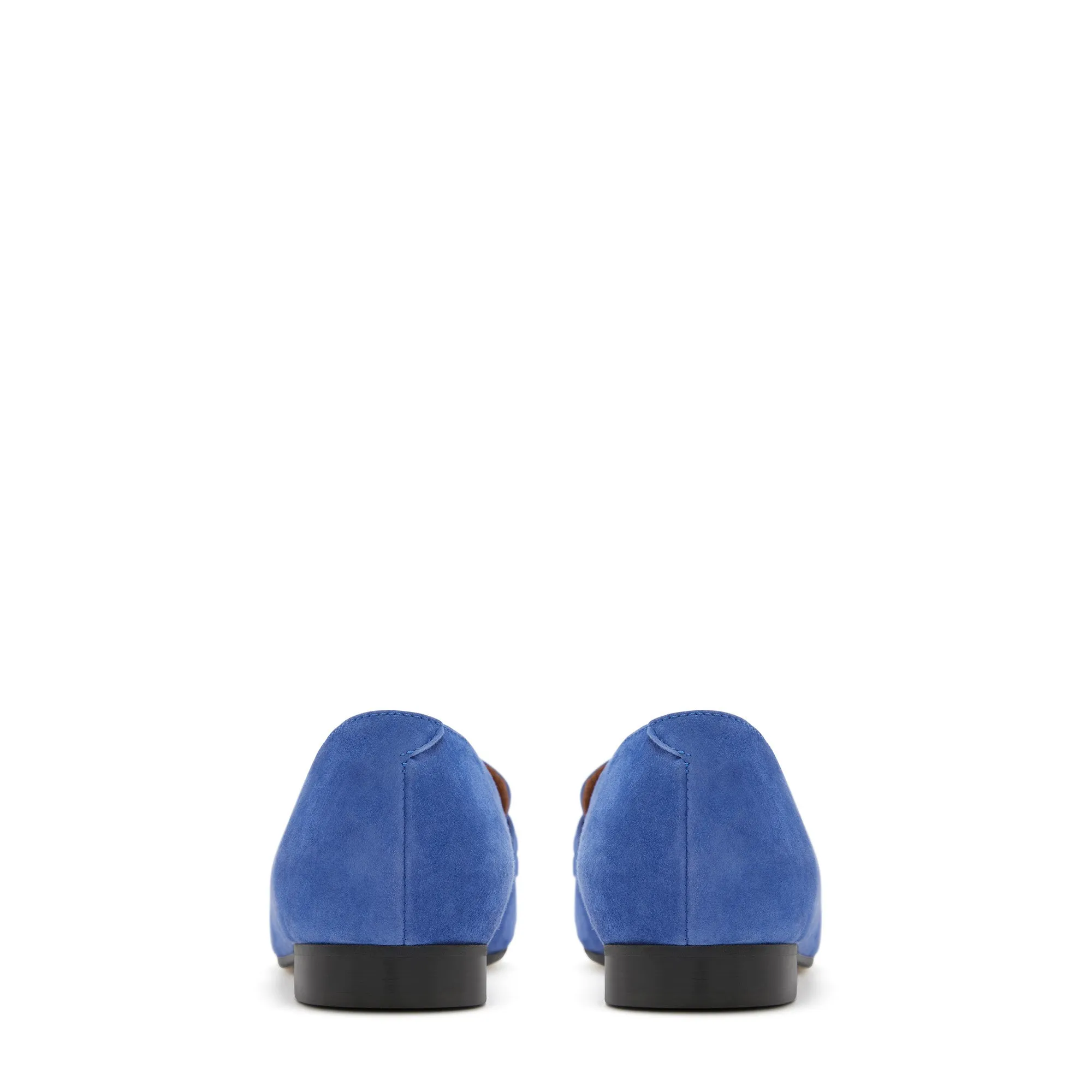 Vendôme Fleur blue suede loafers