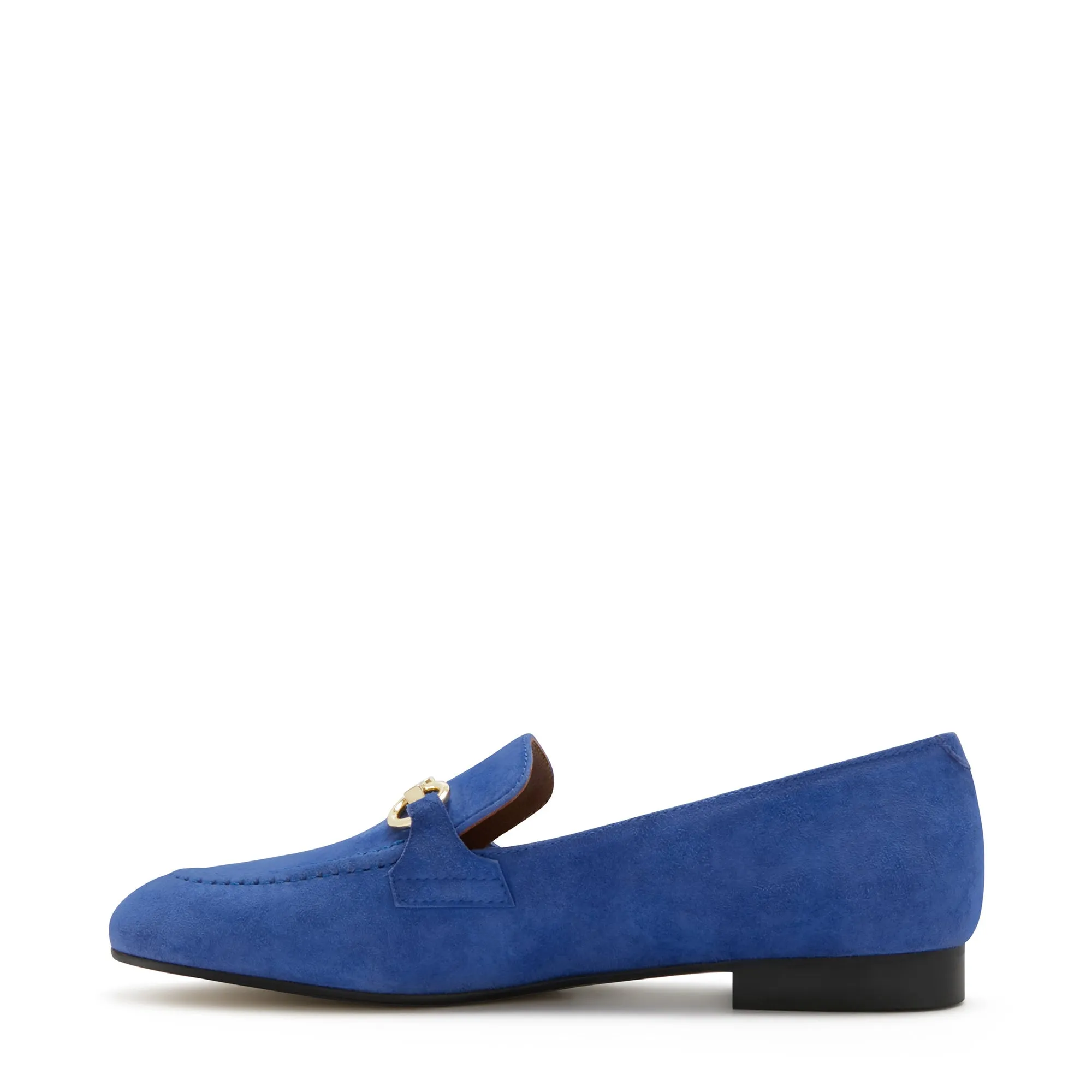 Vendôme Fleur blue suede loafers