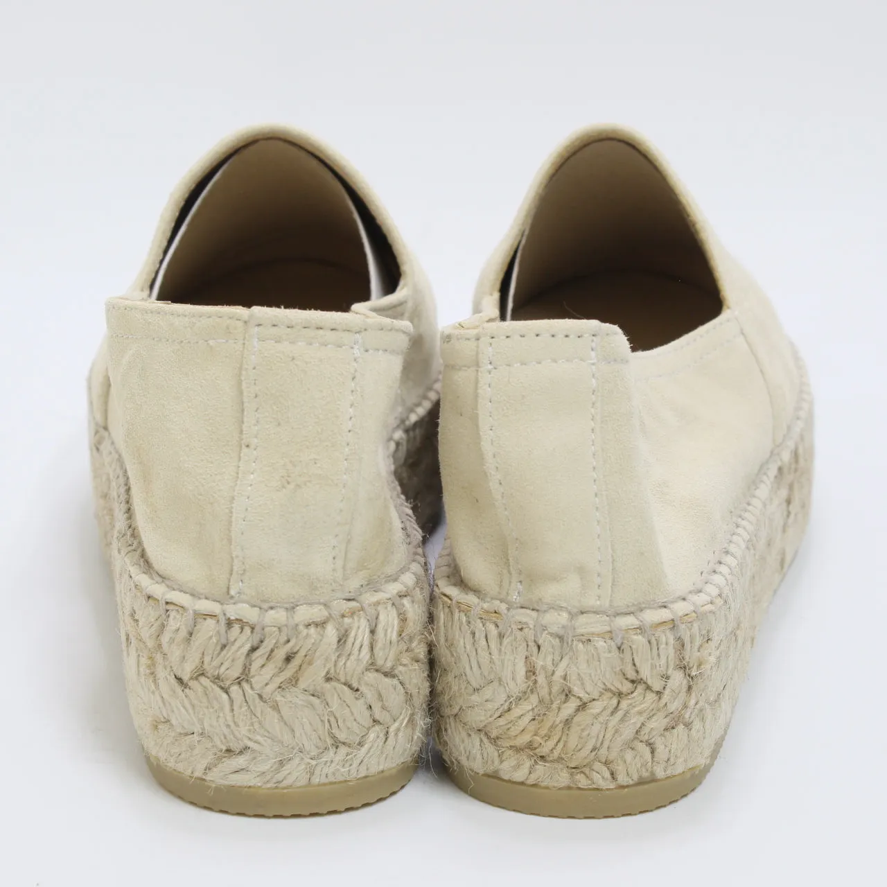 Womens Gaimo for Office Platform Espadrille Cream Suede