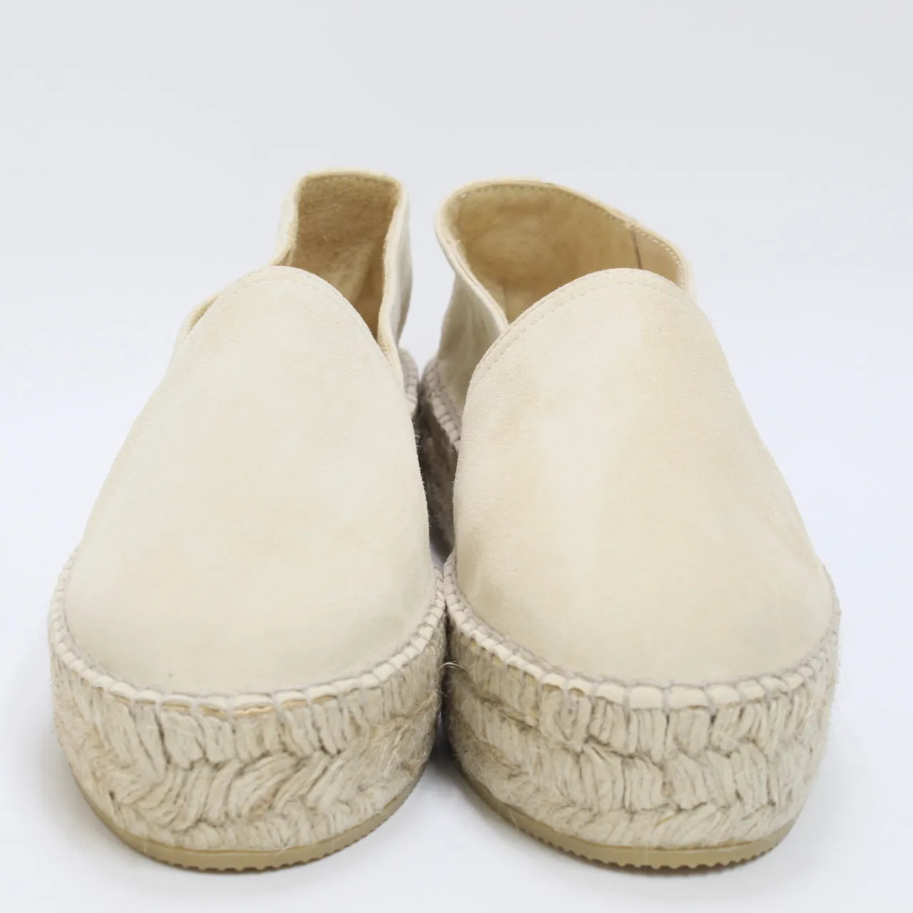 Womens Gaimo for Office Platform Espadrille Cream Suede