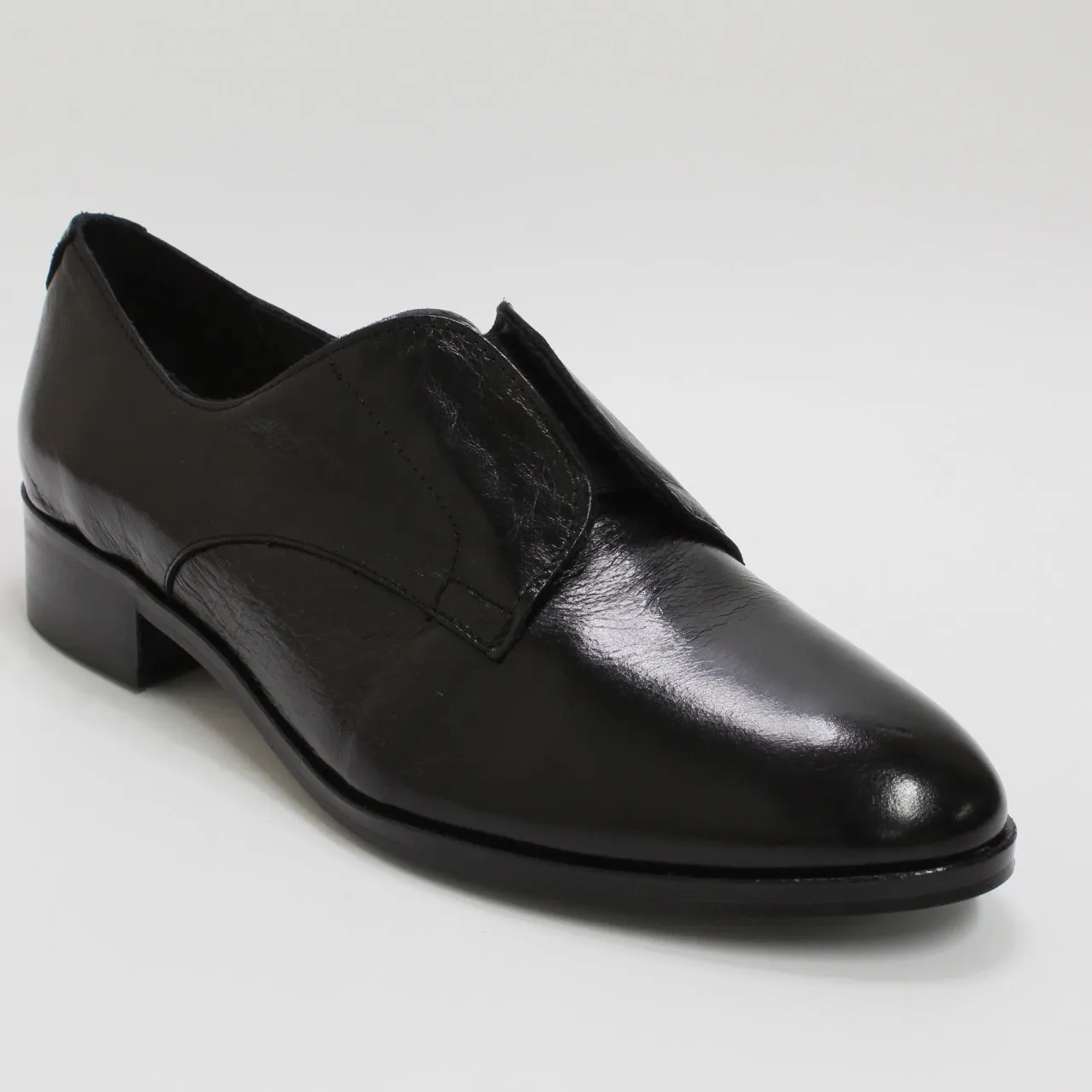 Womens Office Farrell Slip On Flats Black Leather